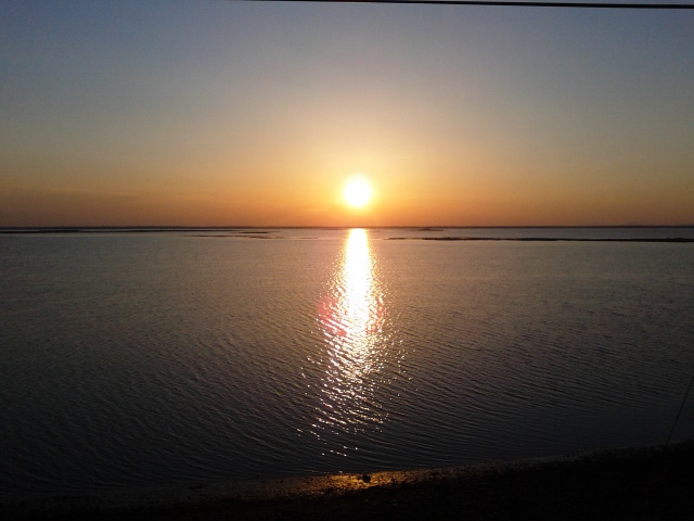 夕日_野付半島