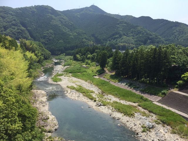 つり橋から見た景色_道の駅 茶倉駅
