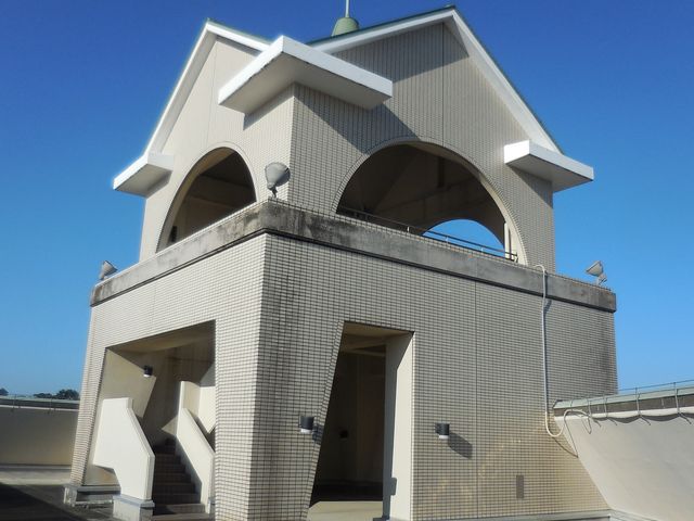 螺旋階段を登ると展望台_壱番館展望台
