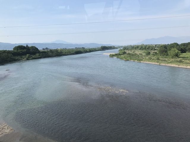 長野電鉄から眺める千曲川_千曲川