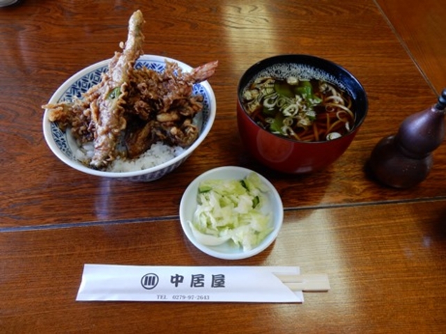天丼とミニ蕎麦のセット_割烹 中居屋