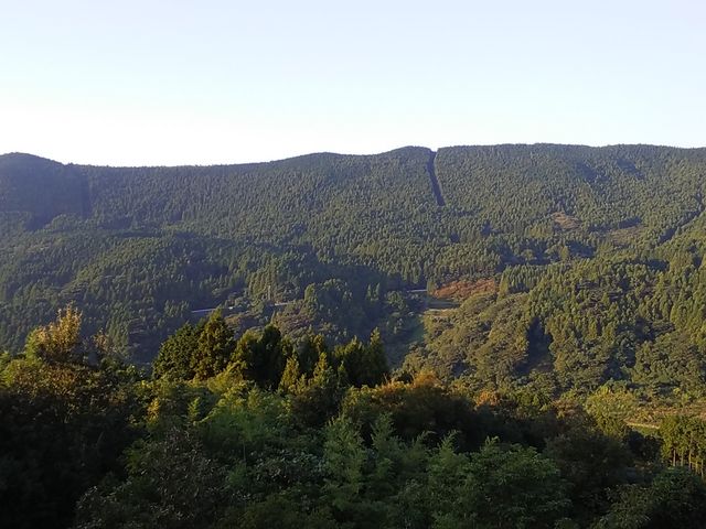 夕陽に照らされてキレイ_世知原温泉 くにみの湯