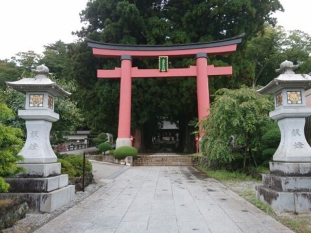 赤鳥居_河口浅間神社