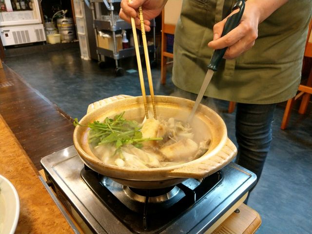 きりたんぽ鍋完成、早く食べたいが
まずは記念撮影_元祖 むらさき