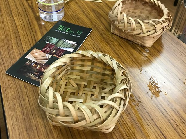 エビ籠創り体験!ていねいにわかりやすく教えていただいて可愛い籠が完成!楽しい時間を過ごせました!_TAKENOKO