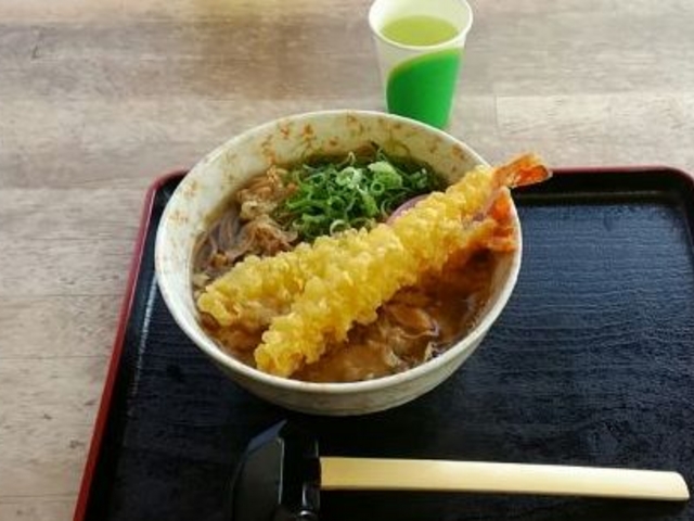 えび天肉そば_道の駅 あいの土山 自然休養村管理センター