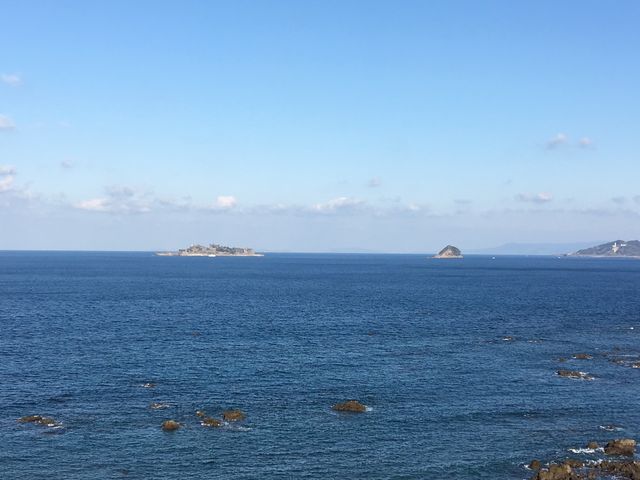 沖には軍艦島_軍艦島資料館