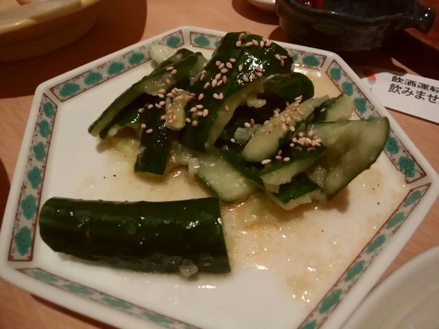 やみつききゅうり、手をつけてない状態。_つぼ八栗山店
