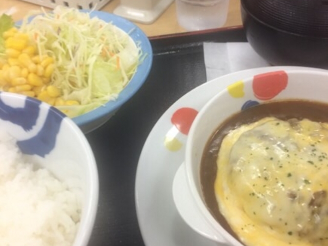 チーズハンバーグです。_松屋 新宿南口店