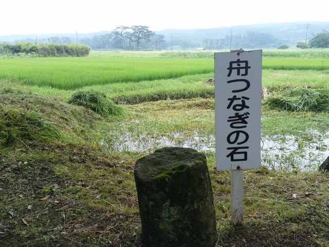 蚶満寺境内で確認できる舟つなぎの痕跡_天然記念物「象潟」九十九島