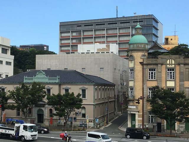 下関南部町郵便局と旧秋田商会ビル_唐戸レトロ