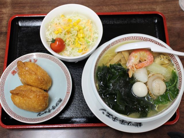 ちゃんぽんセット_旭川ラーメン熊ッ子 本店