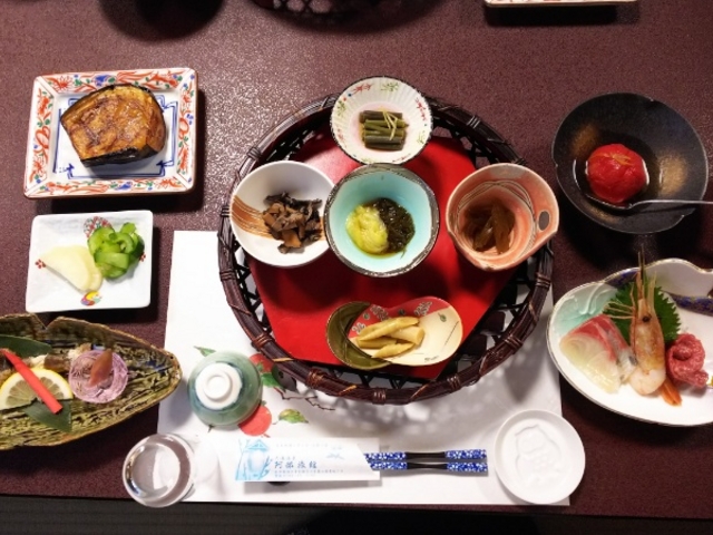 阿部旅館、夕食。_奥小安・大湯温泉