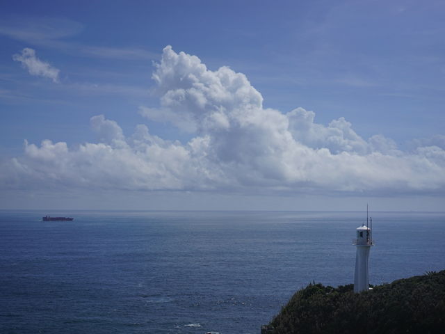 灯台と太平洋、そして入道雲。
自然の雄大さをじっくりと堪能できました。_足摺岬展望台