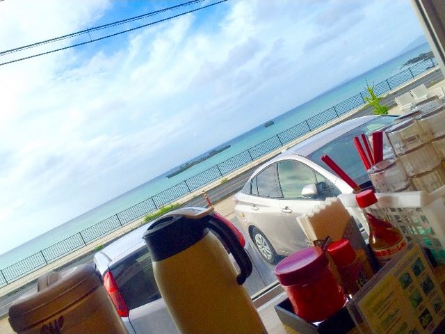 海の見えるお席…☆+°_自家製麺 なかむらそば