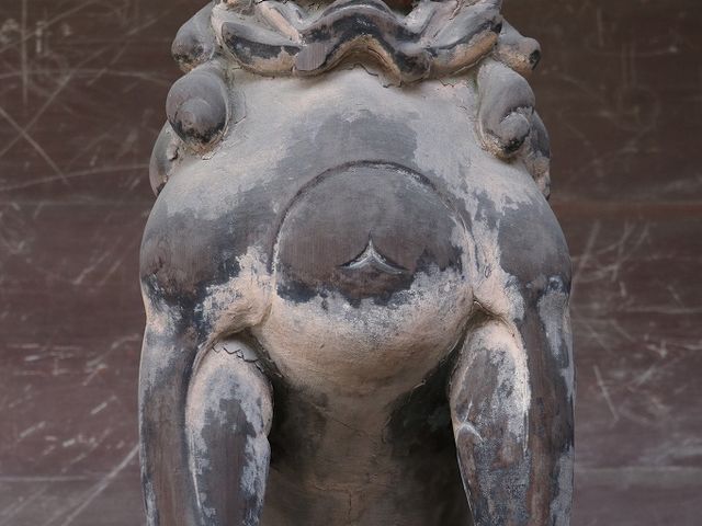 東西両方の随神門にありました。_福山八幡宮