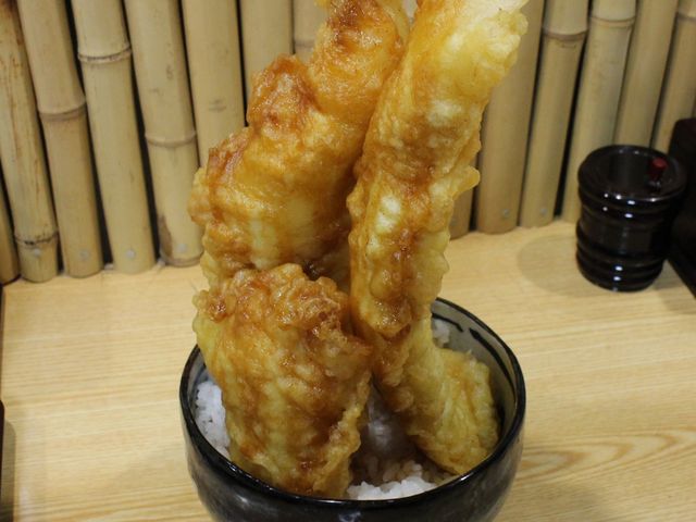 豪快なミニ鳥天丼_そば屋 せい一