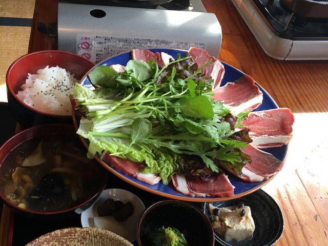 奥の出汁にしゃぶしゃぶして食べる_仙人小屋