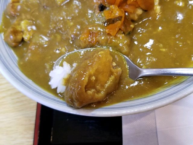 カツカレーをアップで_もりのや