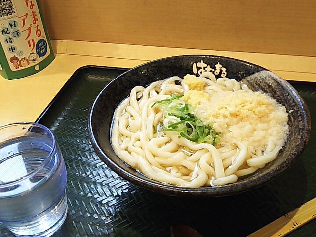 かけうどん(中)_はなまるうどん・新橋日比谷通り店