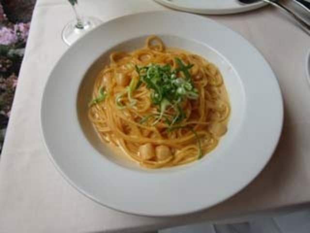パスタ「雲丹と小柱のクリームソース」_三井ガーデンホテル五反田 タントタント ザ ガーデンズ