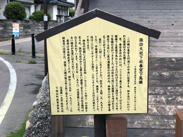 下社春宮下馬橋3(案内板)_諏訪大社 下社春宮 下馬橋