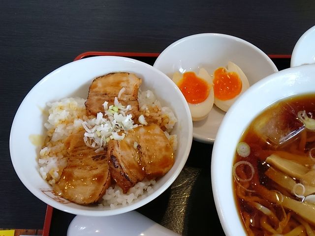 炙り焼き豚ご飯セット_喜多方ラーメン坂内