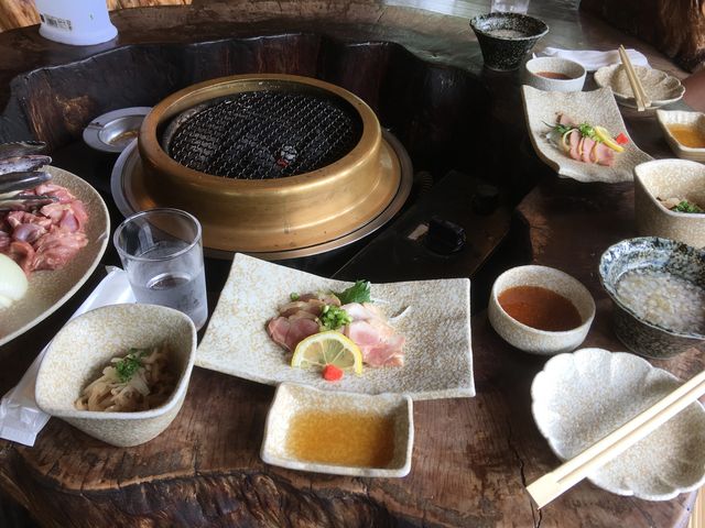 地鶏炭火焼き定食_地鶏・炭火焼 塚原の里