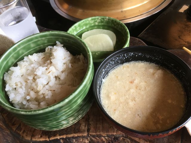 ごはんと呉汁_地鶏・炭火焼 塚原の里