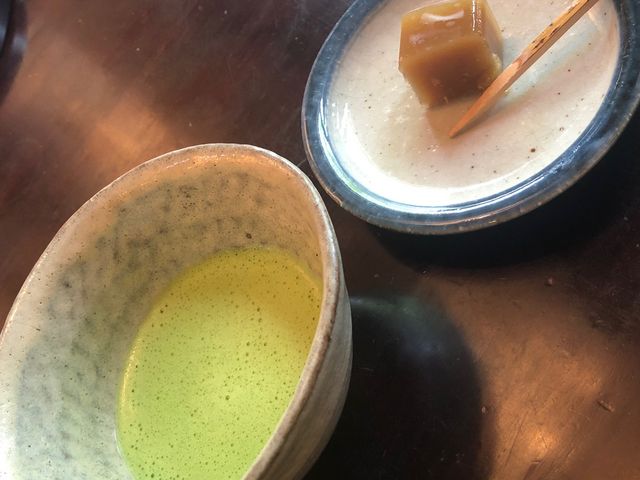 栗羊羹とお抹茶セット_竹風堂 松本中町店