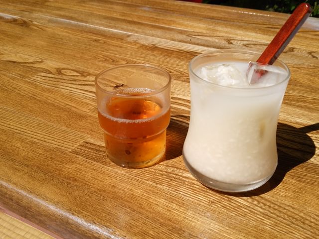 冷やし甘酒(麦茶付)_不動滝
