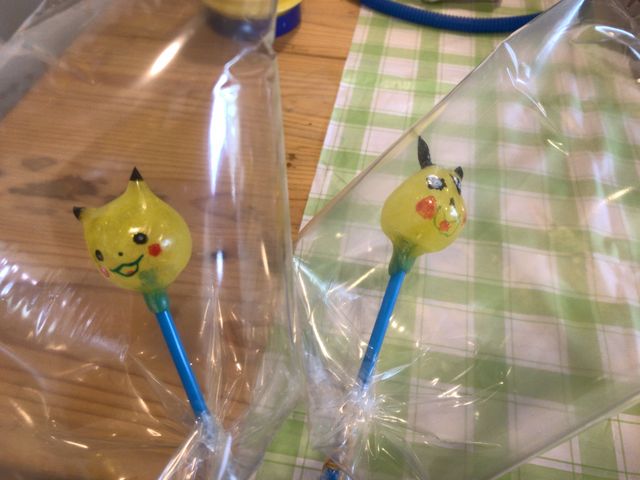 子供が大好きなピカチュウを作らせていただきました。_飴細工 寿庵