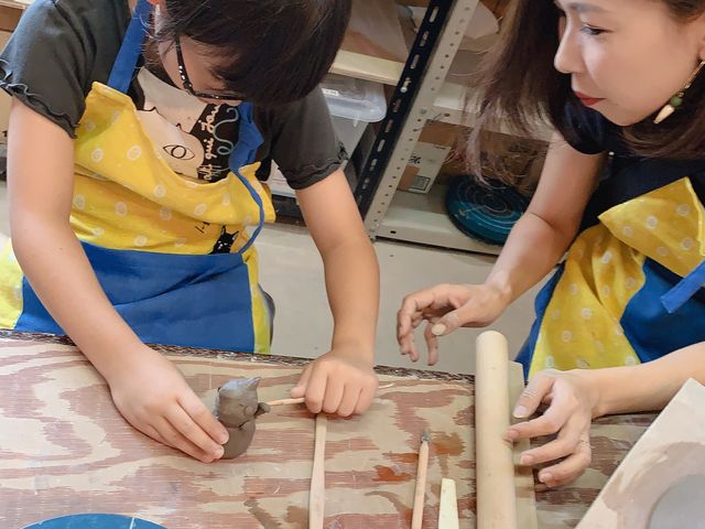 小さな娘でも楽しく参加させていただきました!_きみの幸工房陶芸倶楽部