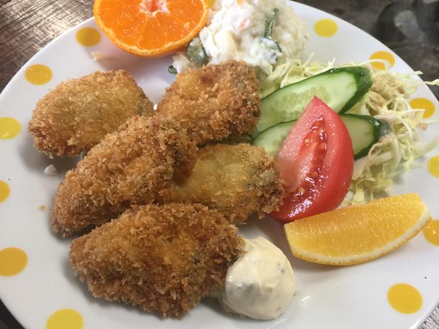 プリッぷりの牡蠣フライ定食_かき焼き わたなべ