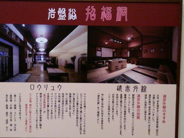 岩盤浴 案内板_西焼津笑福の湯