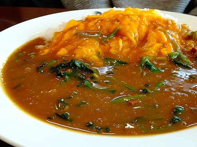 一番好きなほうれん草とスクランブルエッグのカレー。_カレーハウスCoCo壱番屋下鴨北大路店