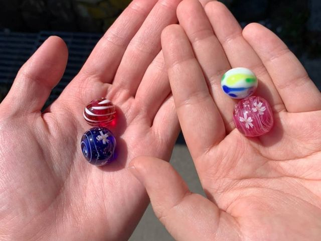 彼氏と作りました!_グラスビーズ工房ぐりぐら
