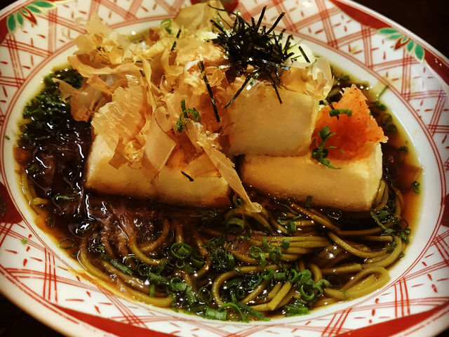 茶そばの揚げ出し_串揚げ キリン