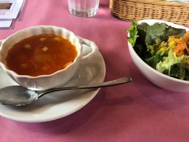 ミネストローネスープも美味しかった!_トラットリア ロマーノ 新市
