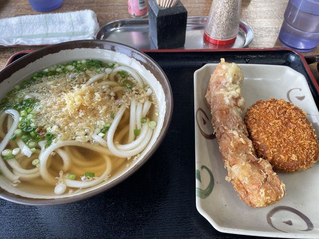 ネギと天かすはセルフです_池上製麺所