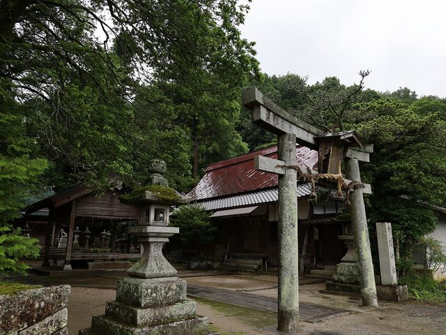 鳥居前から。_岩城神社