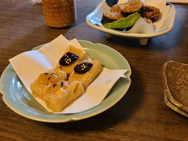 蕎麦揚げと生麩田楽美味_権太呂 金閣寺店