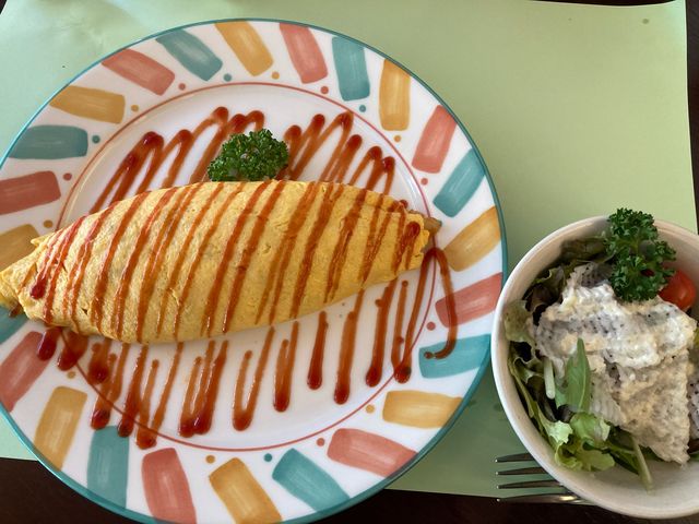 卵ふわふわ、ケチャップライスも
美味しい!
_カフェレストラン 洋燈(ランプ)
