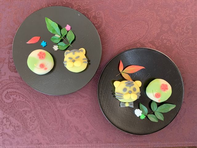 可愛らしい手作り和菓子。なかなか上手くできました。人によってちょっとずつ違うのも面白いです。_瑜伽庵