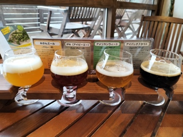 ナギサビール飲み比べ4種ですよ!4つのタップから出来立てをお楽しみください!_ナギサビール