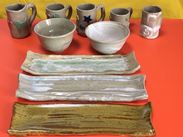 今回、体験で作った作品です♪_陶芸工房 深仙庵