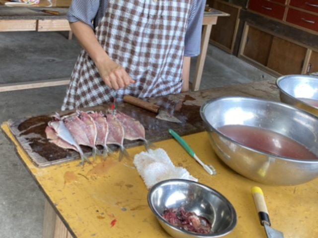 アジをヒラキました。初めてです。_ほうえい
