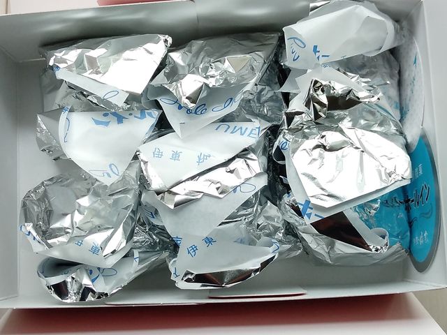 薄紙アルミ包み_御菓子処 梅家 湯の花店