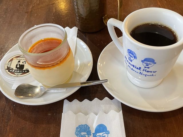 酒粕ぷりん&ヨーロピアンブレンド。小物にもデフォルメが光る。_會津壹番館