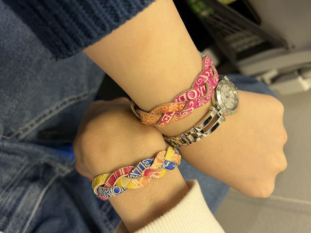 自分でデザイン、編み込み、色付けをしたブレスレット_クラフトベース モノクラ『レザークラフトKen』